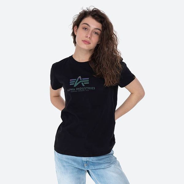Alpha Industries Alpha Industries New Basic Tee Wmn Reflective Print 196051RR 03