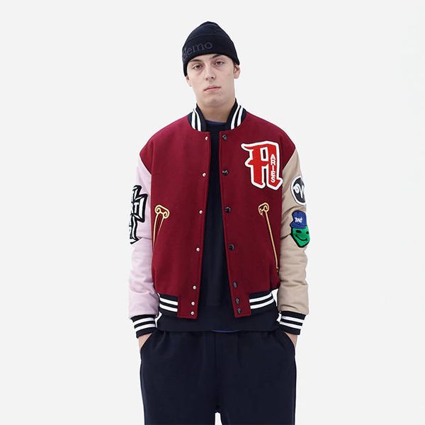 Aries Aries Varsity Jacket AR70200 BURGUNDY