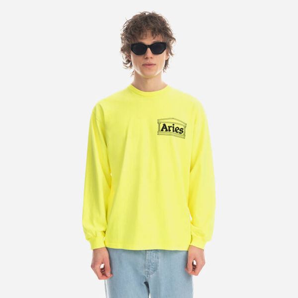 Aries Мъжка тениска Aries Temple Tee с дълъг ръкав AR66600 SAFETY YELLOW