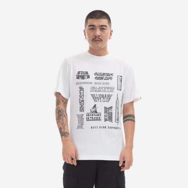 Billionaire Boys Club Мъжка тениска Billionaire Boys Club Signage T-Shirt B23133 БЯЛА