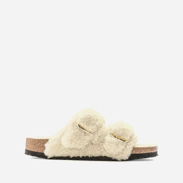 Birkenstock Дамски чехли Birkenstock Arizona BB Shearling Teddy Eggshell 1023130
