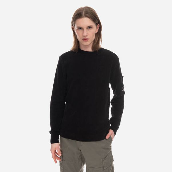 C.P. Company Мъжки пуловер C.P. Company Шенил памук с кръгло деколте 14CMKN026A005687G999