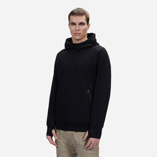 C.P. Company Мъжки суичър C.P. Company Диагонално повдигнат полар с качулка с очила 14CMSS080A005086W999