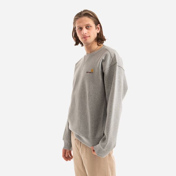 Carhartt WIP Carhartt WIP American Script Sweat I025475 GREY HEATHER