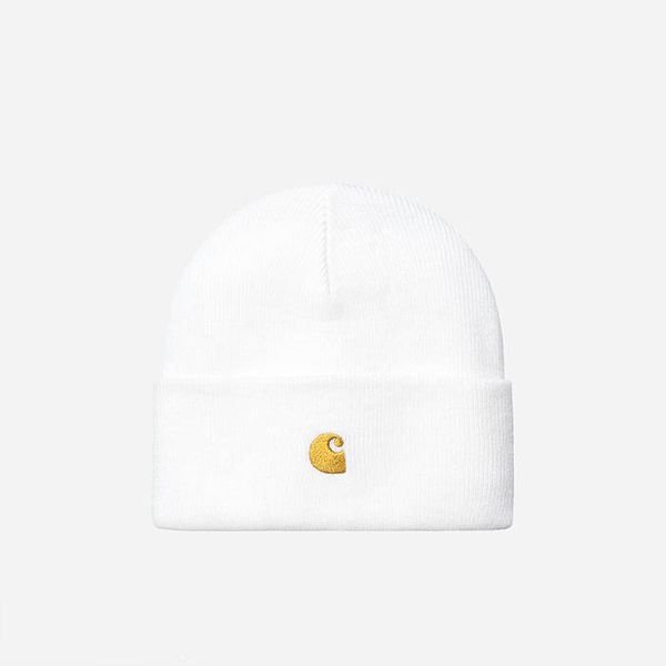 Carhartt WIP Carhartt WIP Chase Beanie I026222 WHITE/GOLD