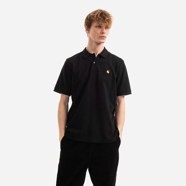 Carhartt WIP Carhartt WIP Chase Pique Polo I023807 BLACK/GOLD