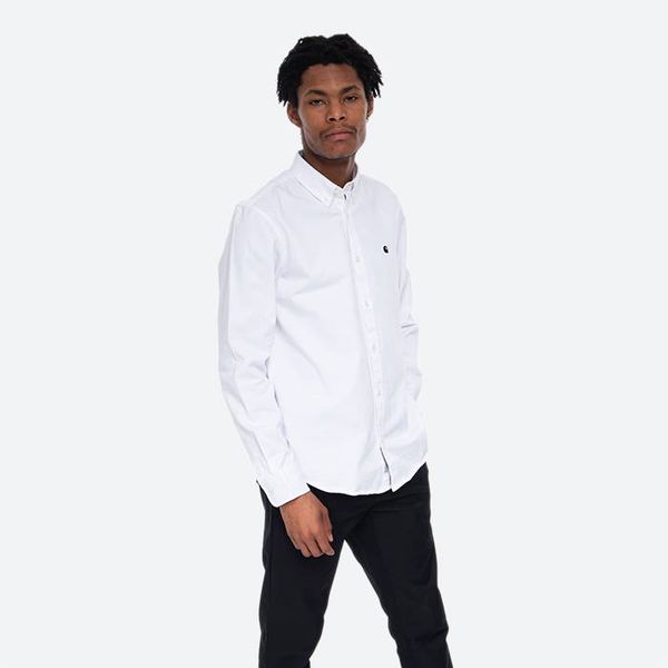 Carhartt WIP Carhartt WIP Lonsleeve Madison Shirt I023339 WHITE/BLACK