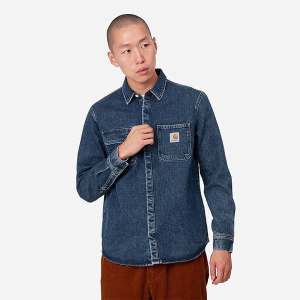 Carhartt WIP Carhartt WIP Salinac Shirt Jac I029212 BLUE STONE