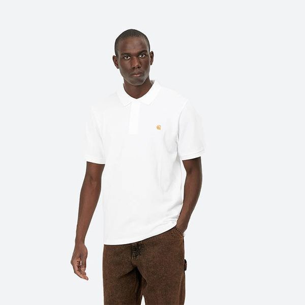 Carhartt WIP Carhartt WIP S/S Chase Pique Polo I023807 WHITE/GOLD