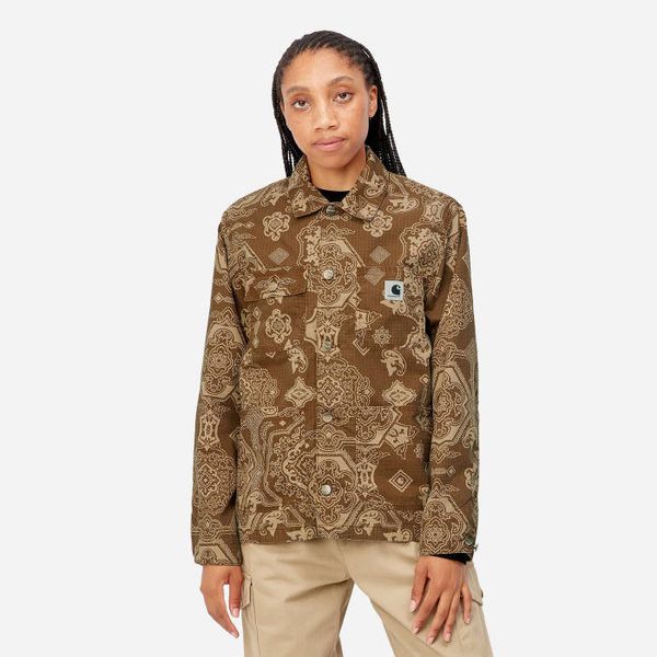 Carhartt WIP Carhartt WIP W' Irving Coat I031046 VERSE PRINT/HAMILTON BROWN