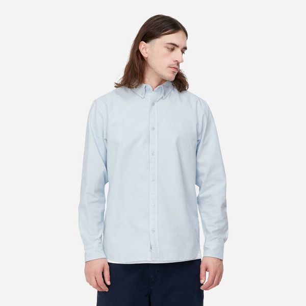 Carhartt WIP Мъжка риза Carhartt WIP Болтън риза с дълги ръкави I030238 ICARUS