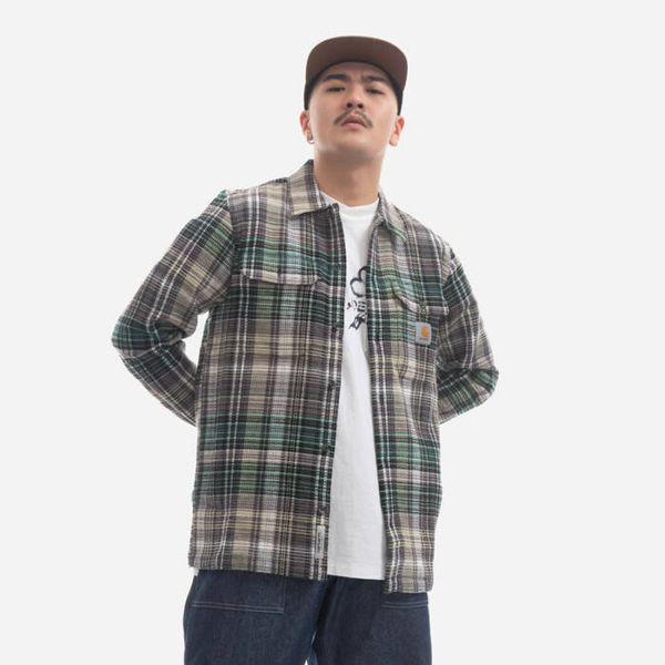 Carhartt WIP Мъжка риза Carhartt WIP Риза Valmon с дълъг ръкав I031460 VALMON CHECK/BOTANIC