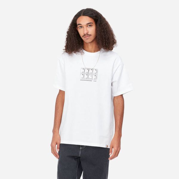 Carhartt WIP Мъжка тениска Carhartt WIP S/S Pills T-Shirt I031424 БЯЛА