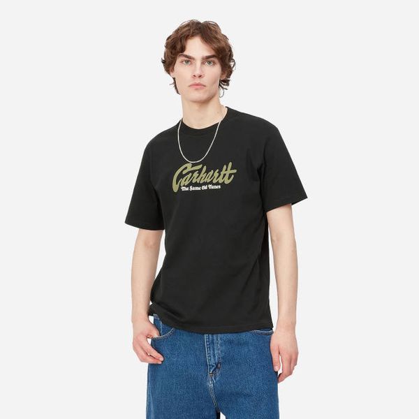 Carhartt WIP Мъжка тениска Carhartt WIP S/S тениска Old Tunes I031423 ЧЕРНА