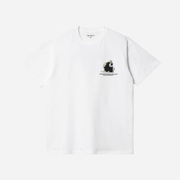 Carhartt WIP Мъжка тениска Carhartt WIP S/S тениска Pest Control I031427 БЯЛА
