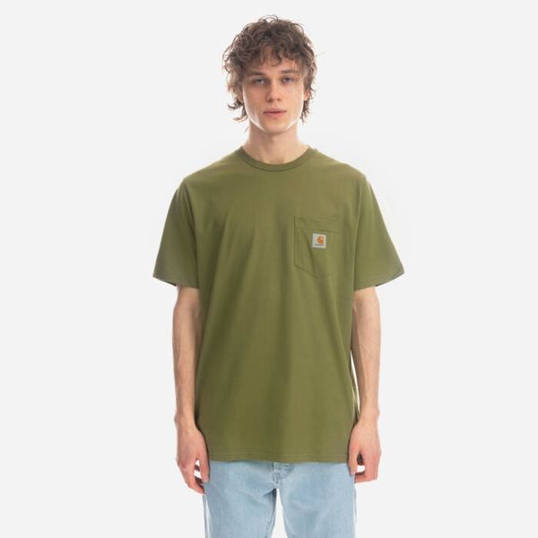 Carhartt WIP Мъжка тениска Carhartt WIP S/S тениска с джоб I030434 KIWI