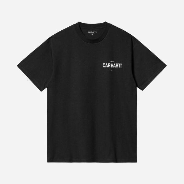 Carhartt WIP Мъжка тениска Carhartt WIP S/S тениска с прибиране I031781 ЧЕРНА