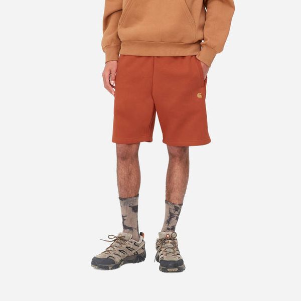Carhartt WIP Мъжки къси панталони Carhartt WIP Chase Sweat Short I028950 PHOENIX/GOLD
