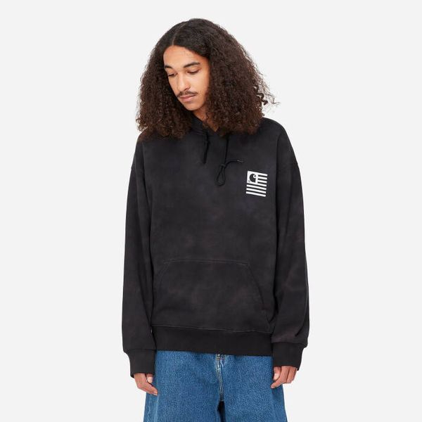 Carhartt WIP Мъжки суичър Carhartt WIP Chromo Sweat с качулка I031405 BLACK CHROMO/WHITE
