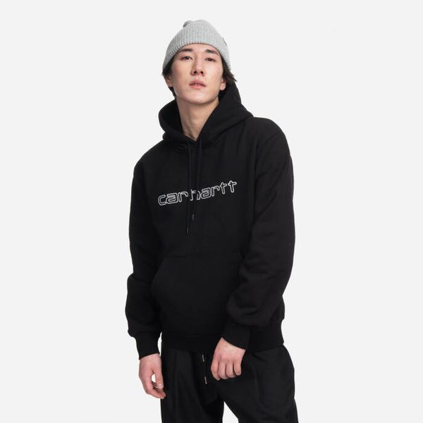 Carhartt WIP Мъжки суичър Carhartt WIP Elzy Sweat с качулка I031410 BLACK/WAX