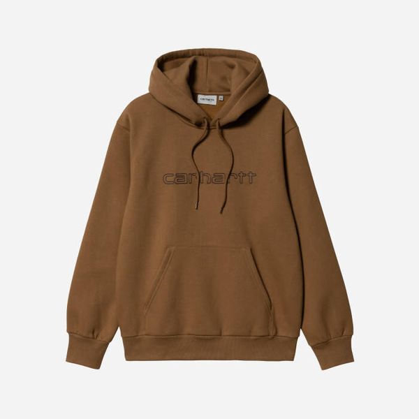 Carhartt WIP Мъжки суичър Carhartt WIP Elzy Sweat с качулка I031410 HAMILTON КАФЯВ/ТЮТЮН