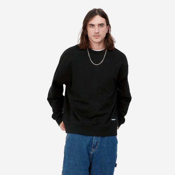 Carhartt WIP Мъжки суичър Carhartt WIP Link Script Sweat I031374 ЧЕРНО/БЯЛО