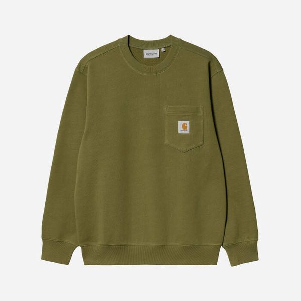 Carhartt WIP Мъжки суичър Carhartt WIP Pocket Sweat I030903 KIWI