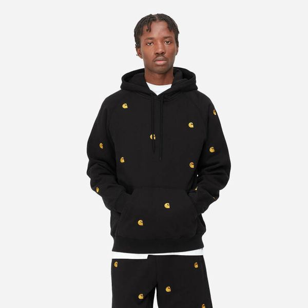 Carhartt WIP Мъжки суичър Carhartt WIP С качулка Seek Sweat I031689 ЧЕРЕН