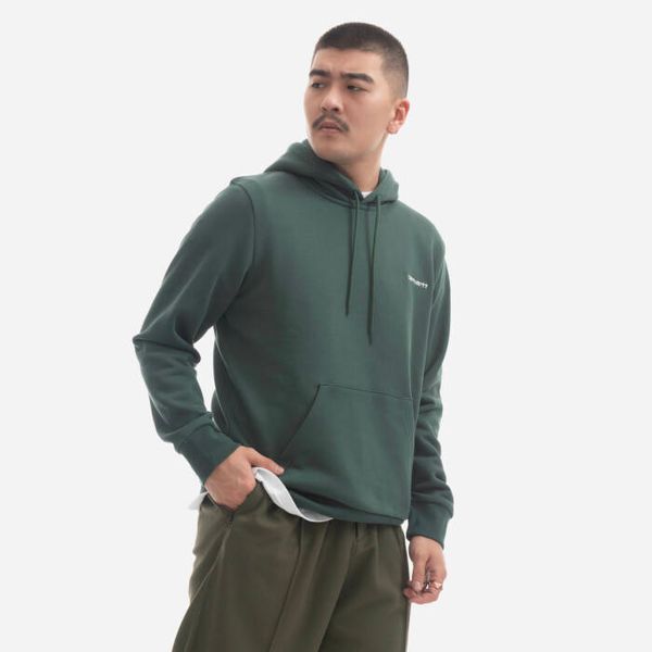 Carhartt WIP Мъжки суичър Carhartt WIP Суичър с качулка и бродерия на надпис I031243 TREEHOUSE/БЯЛ