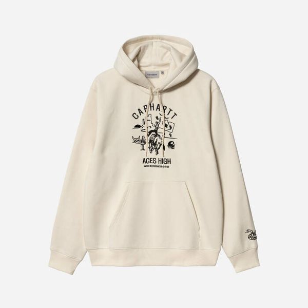 Carhartt WIP Мъжки суичър Carhartt WIP Сувенир с качулка Valley Sweat I031819 ЕСТЕСТВЕН/ЧЕРЕН
