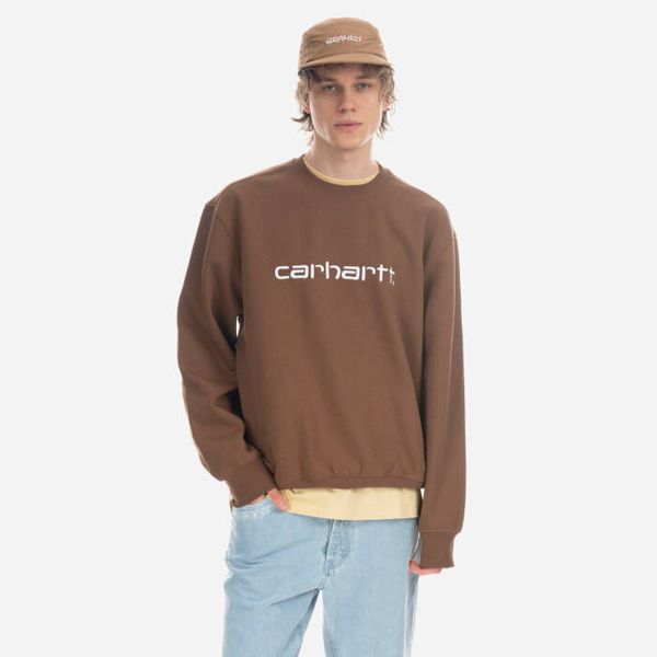 Carhartt WIP Мъжки суичър Carhartt WIP Sweat Carhartt Sweat I030229 TAMARIND/WHITE