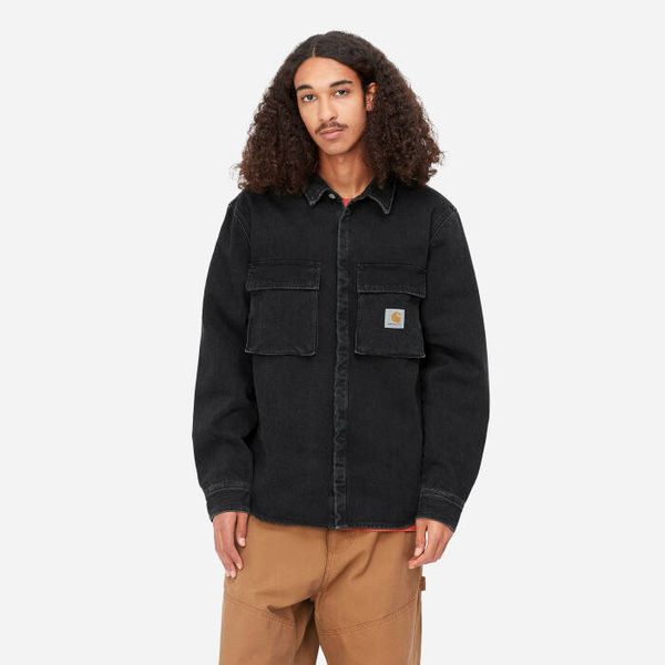 Carhartt WIP Мъжко яке Carahrtt WIP Monterey Shirt I031916 BLACK STONE