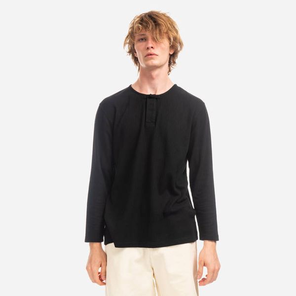 CLOTTEE Clottee Frog Knot Henley Longsleeve CTLS1006-BLACK