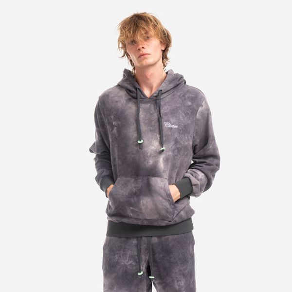 CLOTTEE Clottee Script Tie Dye Hoodie CTHD3002-GREY