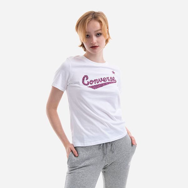 Converse Converse Script Logo Leopard Tee 10022344-A01