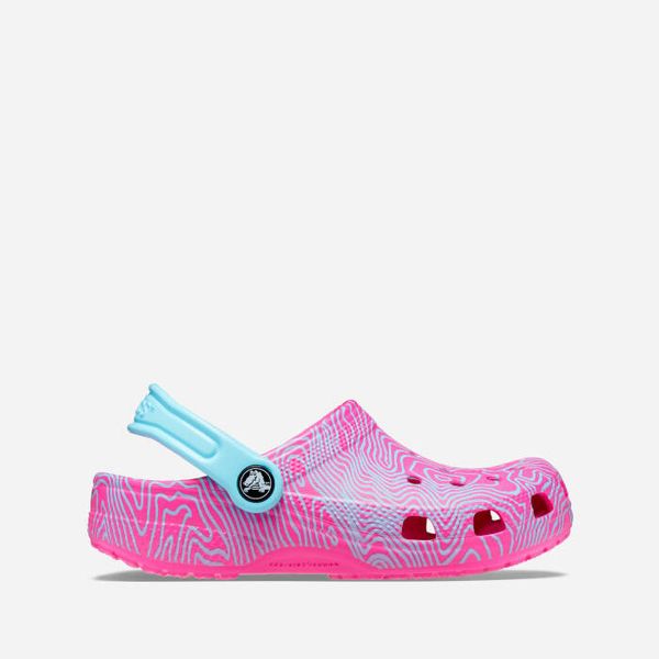 Crocs Чехли Crocs Classic Topographic Clog Kids 208313 JUICE/MULTI