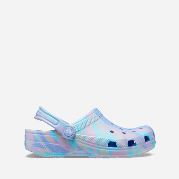 Crocs Чехли Crocs Класическо мраморно детско сабо 207464 MOON JELLY/MULTI