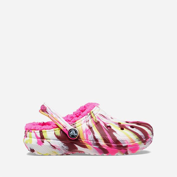 Crocs Crocs Classic Lined Marbled Clog 207773 ELECTRIC PINK/MULTI