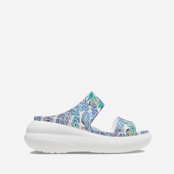 Crocs Дамски чехли Crocs Classic Crush Butterfly Sandal 208247 WHITE/MULTI