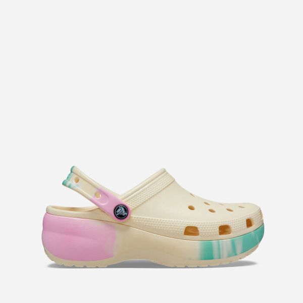 Crocs Дамски чехли Crocs Classic Platform Ombre Clog 208278 VANILLA/MULTI