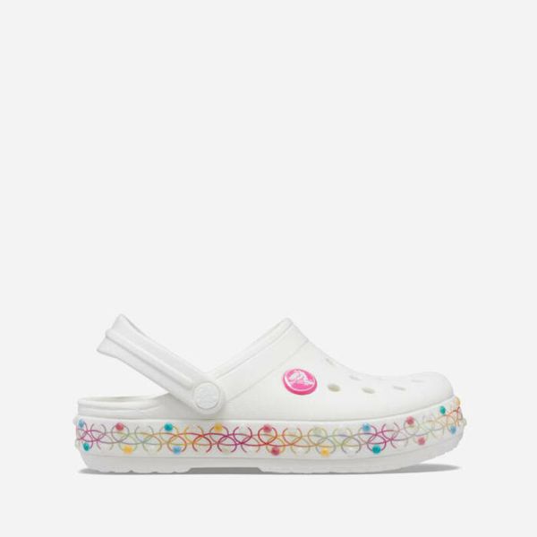 Crocs Slides Crocs Crocband Stretch Necklace Clog Kids 208269 WHITE/MULTI