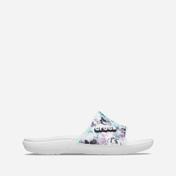 Crocs Женские Шлепанцы Crocs Classic Tie Dye Graphic Slide 206520 MULTI/WHITE