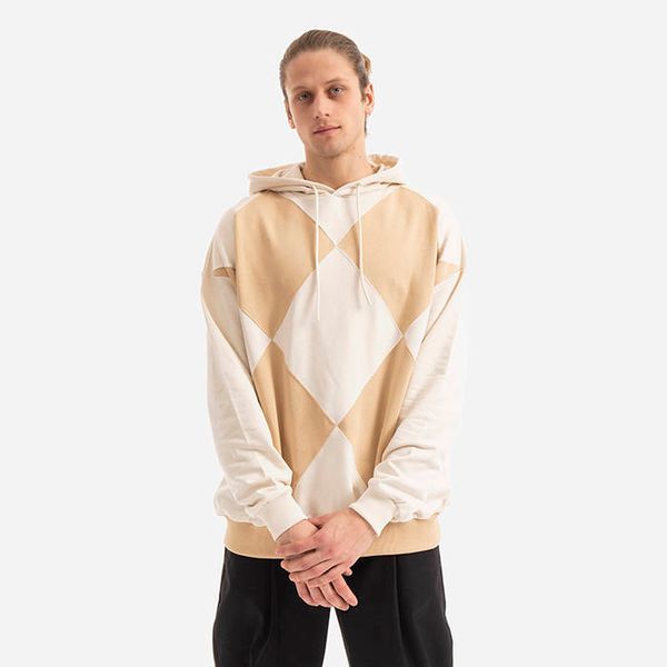 Drôle de Monsieur Drôle de Monsieur Le Hoodie Argyle HO103 BEIGE