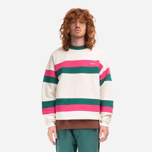 Drôle de Monsieur Drôle de Monsieur Le Sweatshirt Rayures SW108 CREAM