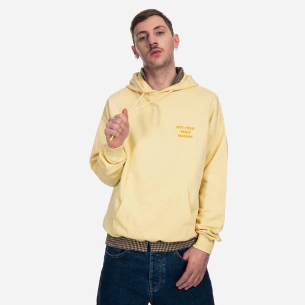 Drôle de Monsieur Мъжки суичър Drôle De Monsieur Le Hoodie Classique HO101 LIGHT YELLOW