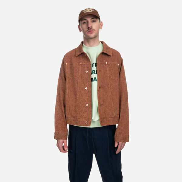 Drôle de Monsieur Мъжко яке Drôle De Monsieur La Veste Jeans Faïence JT137 COGNAC
