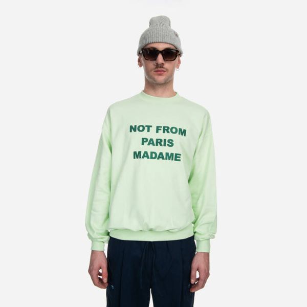 Drôle de Monsieur Суичър Drôle De Monsieur Le Sweat Slogan SW102 СВЕТЛО ЗЕЛЕН