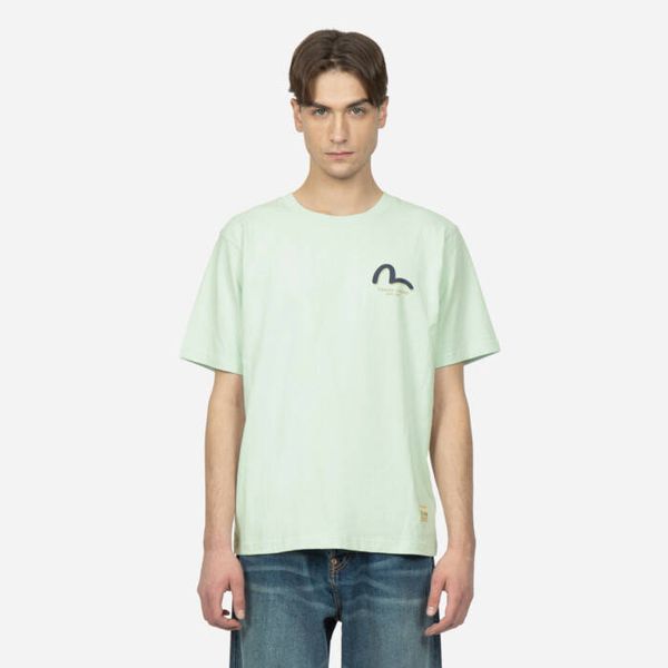EVISU Мъжка тениска Evisu Тениска от неръждаема стомана с графити Daruma Square 2ESHTM3TS517XXCT MINT