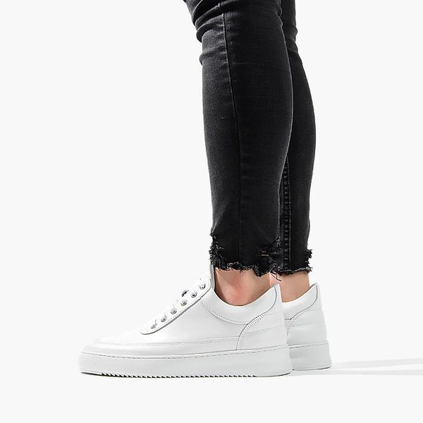 Filling Pieces Filling Pieces Low Top Ripple Lane Nappa All White 25121721855PFH