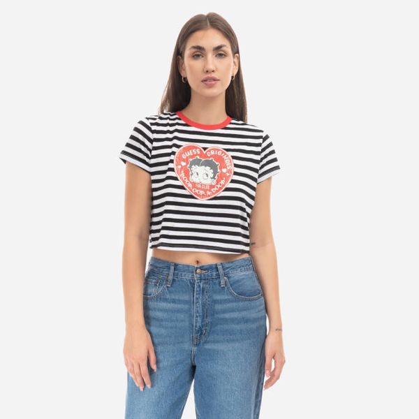 GUESS Originals GUESS Originals Go Betty Boop Stripe Crop Baby W2BP36KBA83 JTMU